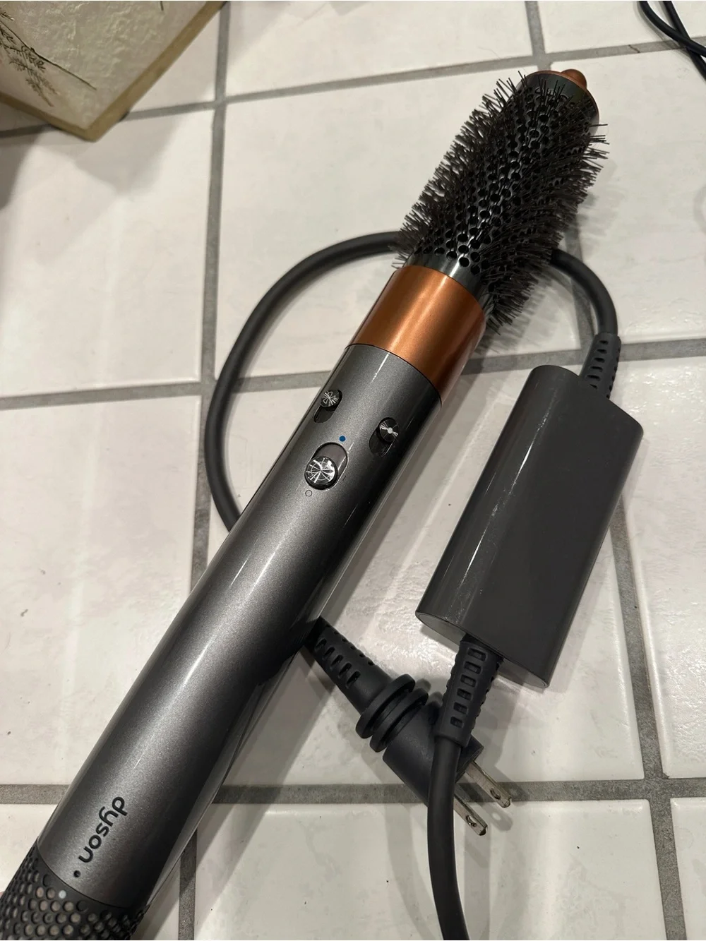 Dyson Hot Air Round Brush Attachment - Gray and Copper